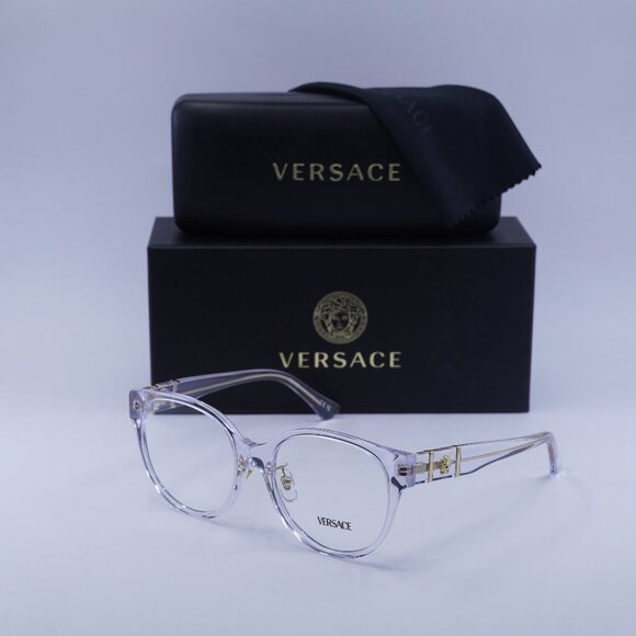 Versace VE3351D 148 Round Eyeglasses - Crystal 53mm - Picture 1 of 9